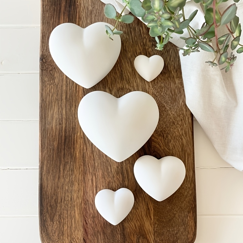 5pcs Heart-Shaped Gypsum Candl - огляд і ціна Candle Making Design