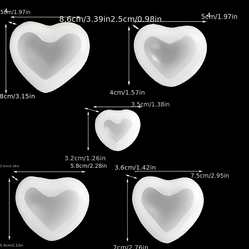 5pcs Heart-Shaped Gypsum Candl - огляд і ціна Candle Making Design