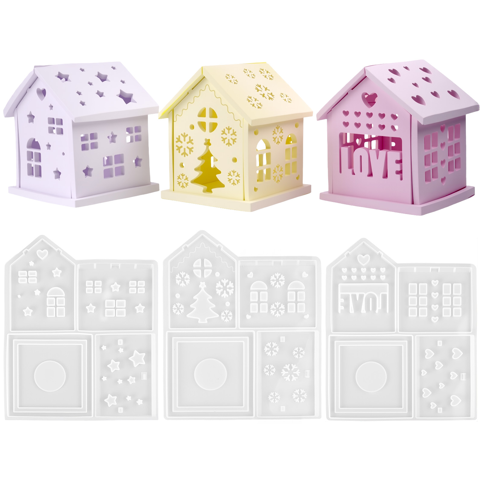 3D House Silicone Mold DIY Chr - огляд і ціна Candle Making Class