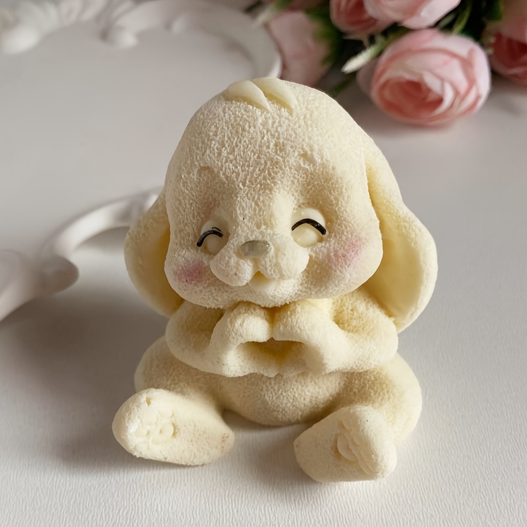 1pc Adorable Rabbit Resin Sili - огляд і ціна Candle Making Design
