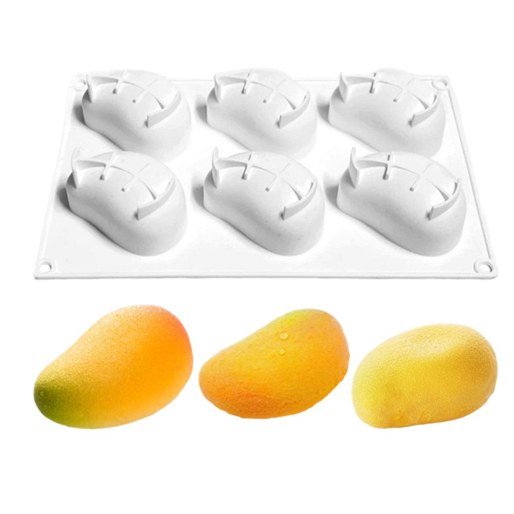 6 Cavity Mango Shaped Cake Mol - огляд і ціна Candle Making Class