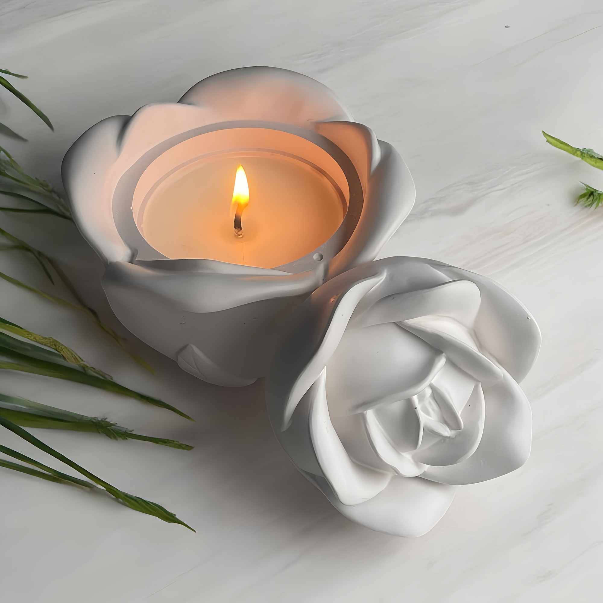 2-Piece Set Rose Shaped Silico - огляд і ціна Candle Making Design