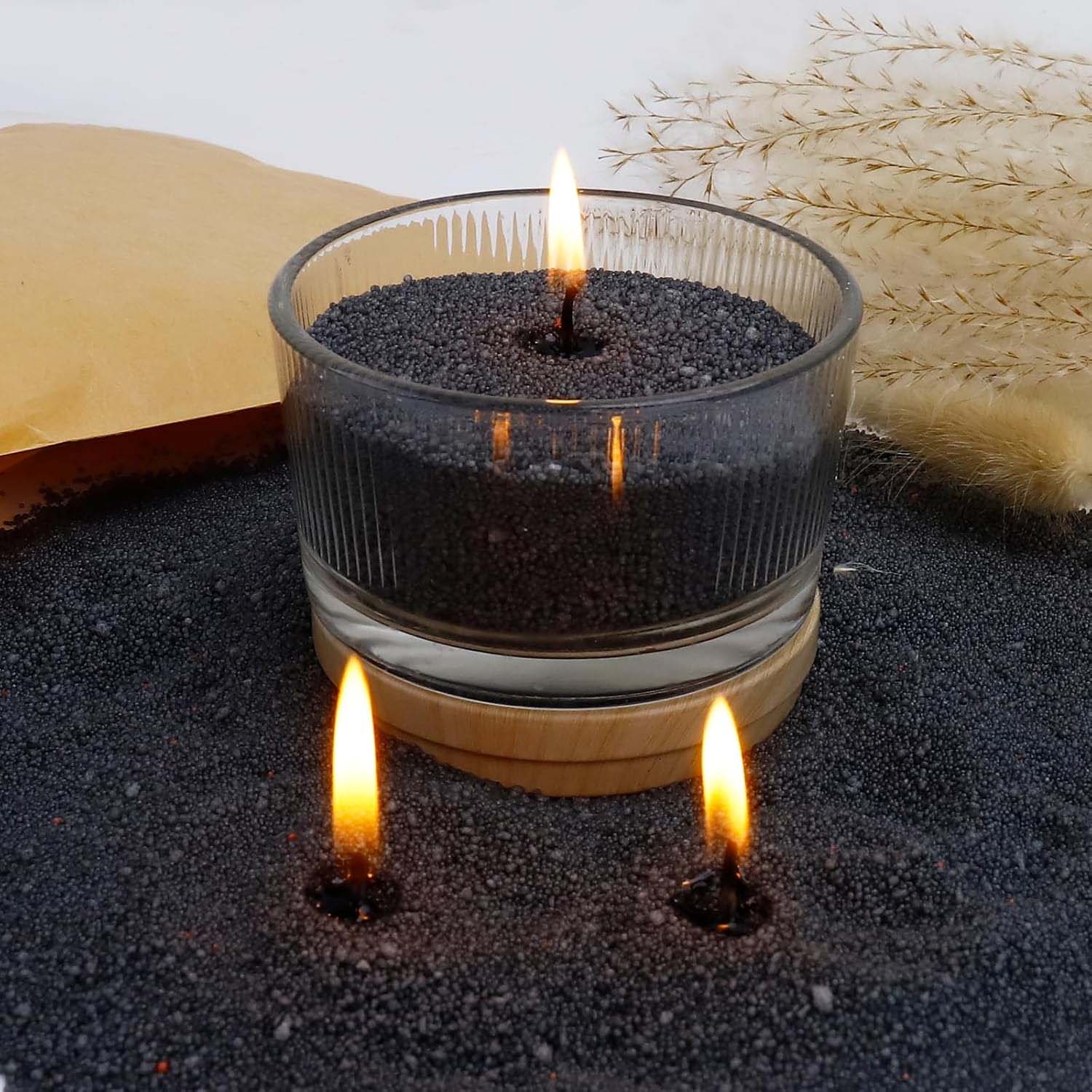 Black Candle Sand with Wick, 2 - огляд і ціна Candle Making With Beeswax