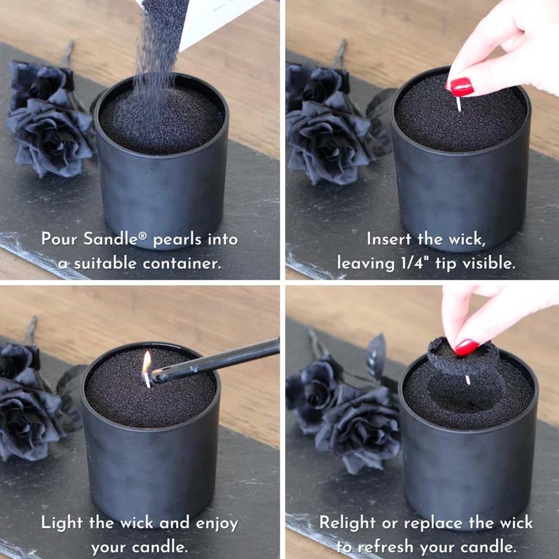 Black Candle Sand with Wick, 2 - огляд і ціна Candle Making With Beeswax