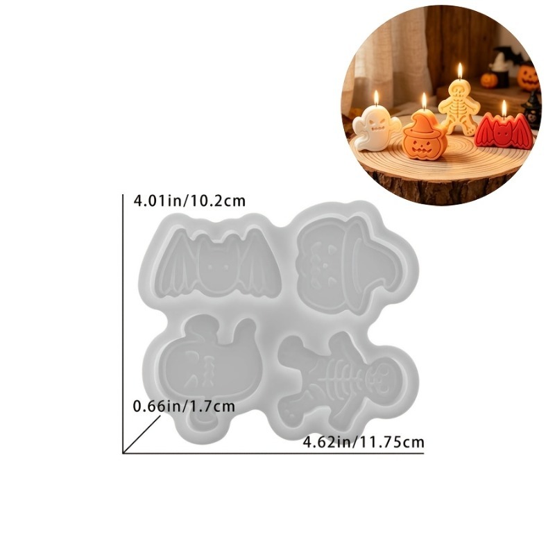 4-cavity silicone resin mold s - огляд і ціна Candle Making Design